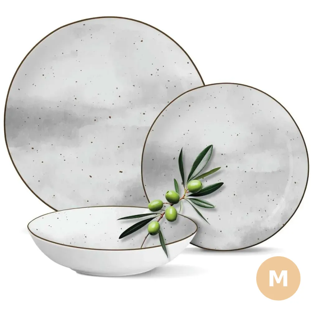 Zestaw obiadowy z porcelany 18 elementów – talerze obiadowe — zdjęcie 1